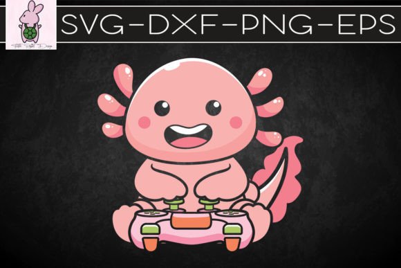 Axolotl Fish Playing Video Game