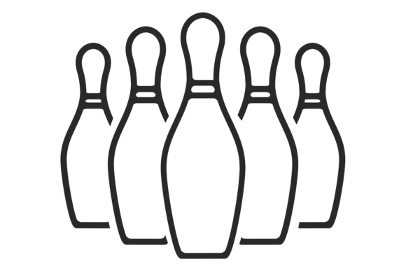 Bowling Icon Graphics for Crafts & Product Selling