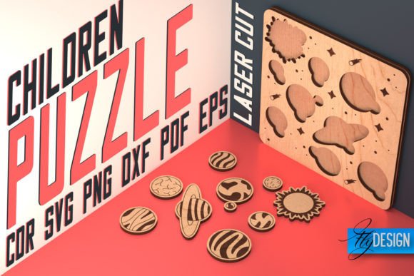 Children Puzzle Laser Cut SVG Game for Crafts & Graphics