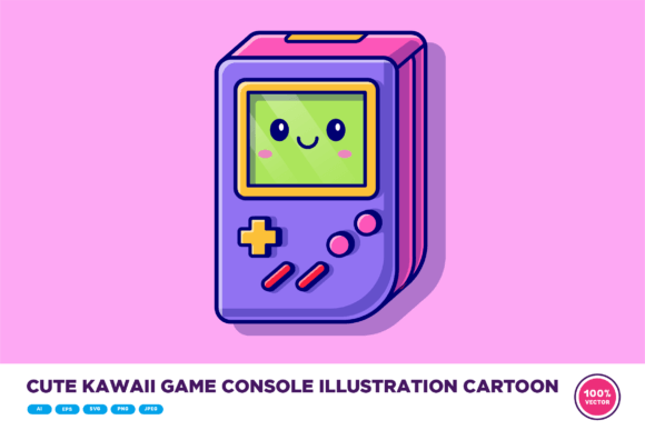 Cute Kawaii Game Console Illustration: A Graphics & Crafts Review