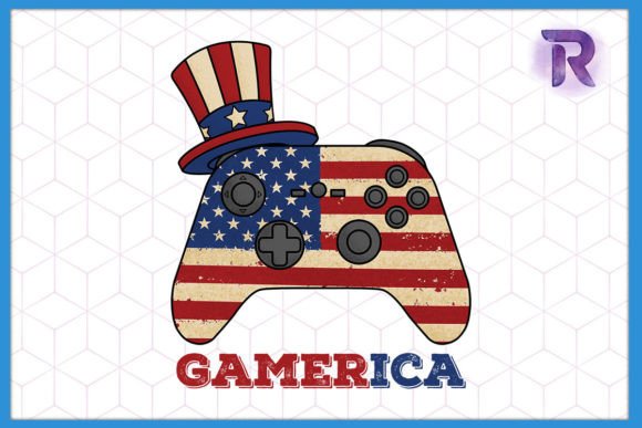 Gamerica Game Controller 4th of July Graphics & Crafts