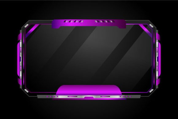 Modern Purple Game Overlay Graphics & Templates