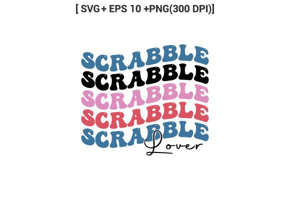 Scrabble Lover Indoor Game Retro SVG Graphics for Crafts