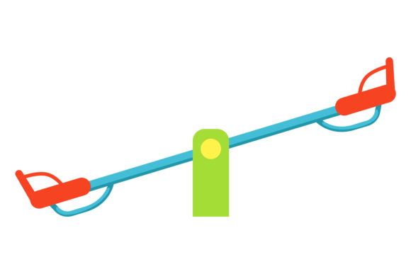 Seesaw Color Icon: Playful Graphics & Illustrations