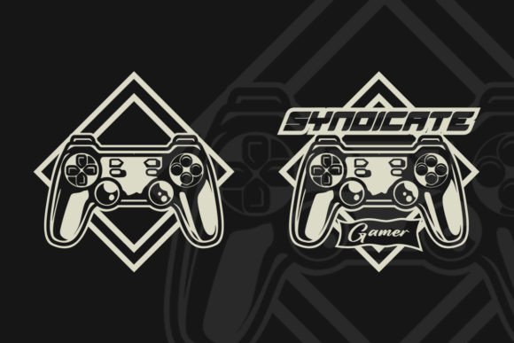 Syndicate Gamer Vintage Game Logo: Graphics & Illustrations for Crafters