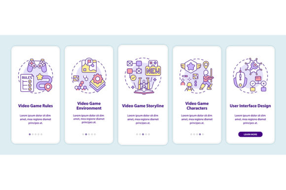 Video Game Design Components App Pages Graphics